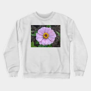 Pink and Yellow Flower Photographic Image Crewneck Sweatshirt